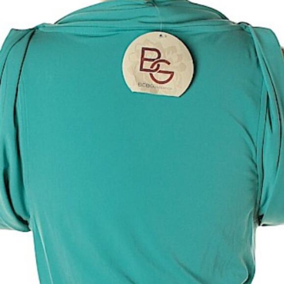 BCBG Generation Drape Fold Dress Turquoise Medium - Picture 7 of 9